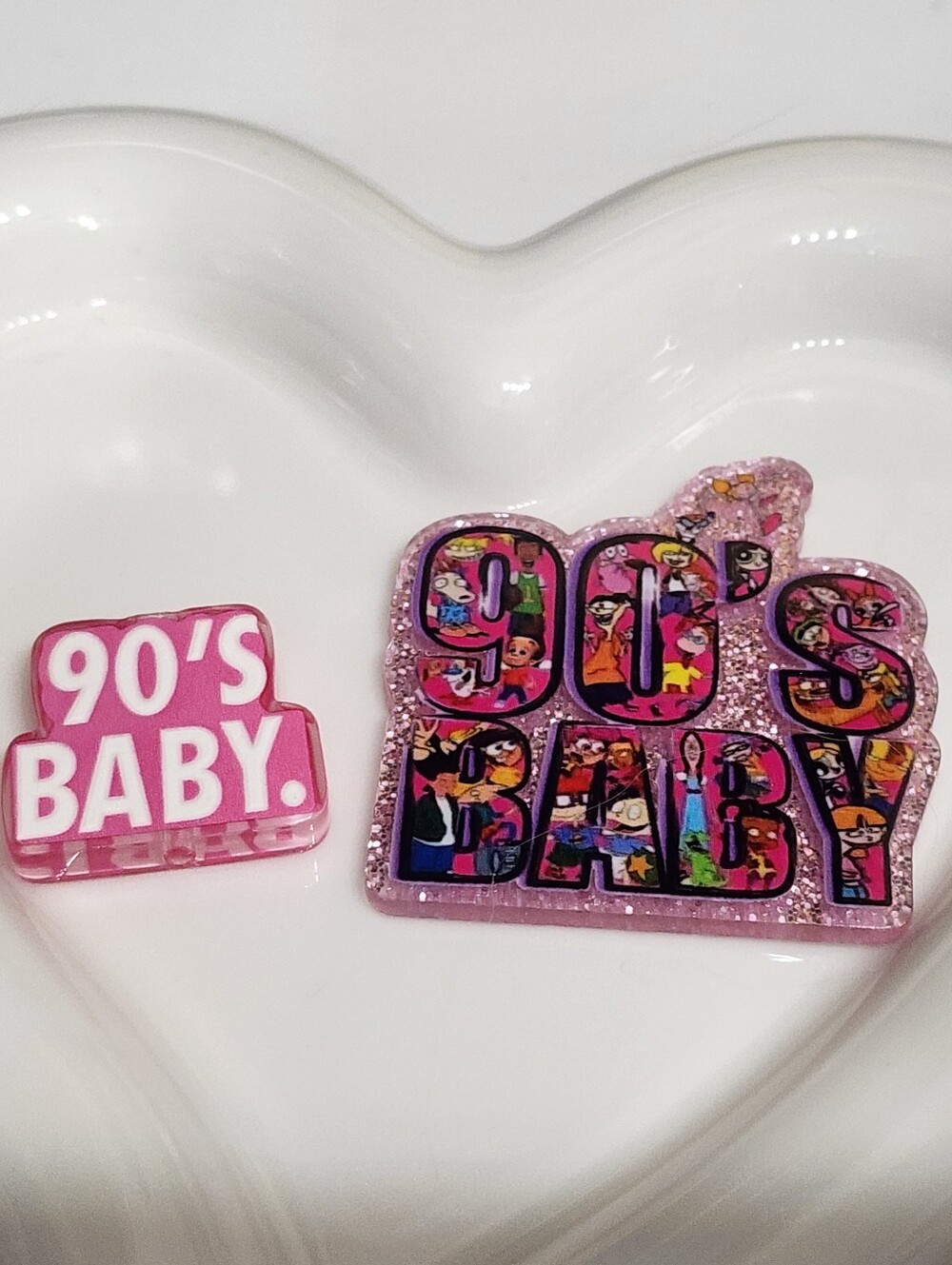 90s Baby Flatback Focal Bead Badge‎ Crafts Keychain Beaded Pen Bag Clip Flats